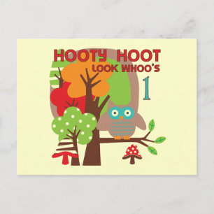 Owl First Birthday T-shirts and Gifts Postcard