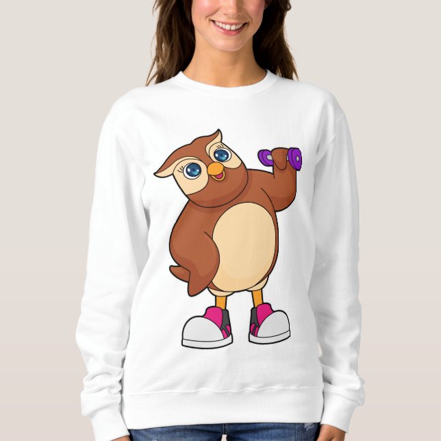 Owl Fitness Dumbbell Sweatshirt (Front)