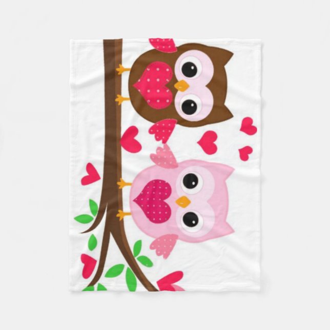Owl Fleece Blanket (Front)
