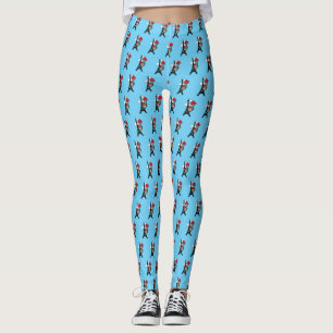Owl Flying with Heart Balloons in Paris Leggings