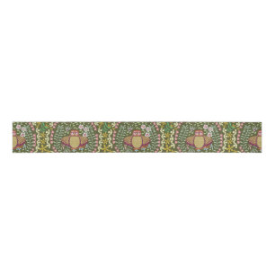 Owl Folk Green Grosgrain Ribbon
