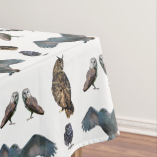 Owl Frenzy Tablecloth (choose colour)