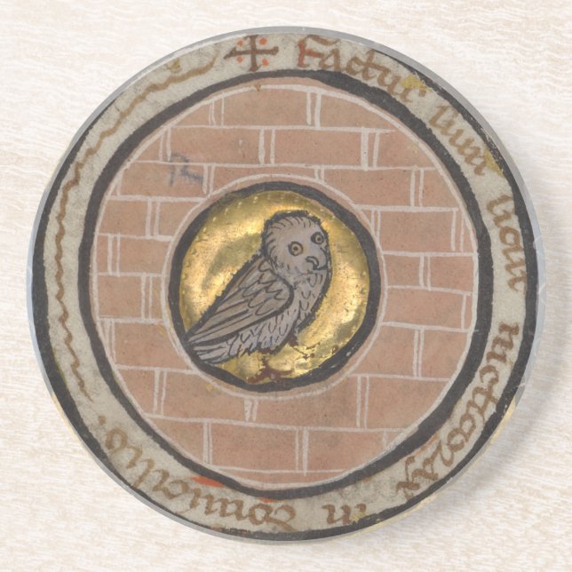 Owl from a Mediaeval Manuscript Coaster (Front)