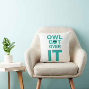 Owl get over it cushion