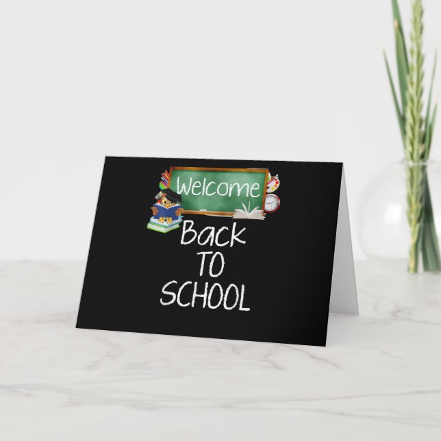 Owl Gift | Back To School Welcome Student -Teacher Card (Front)