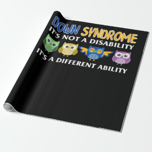 Owl Gift Down Syndrome Mum Awareness Unique Owl Wrapping Paper