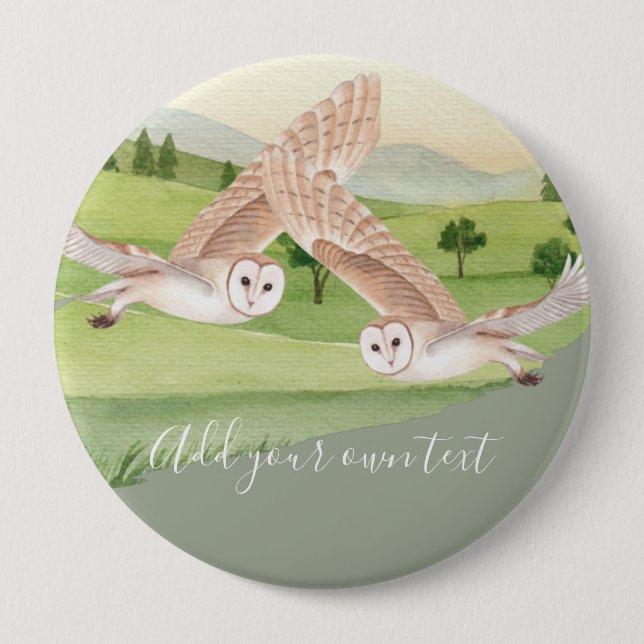 OWL GIFTS - Personalised 10 Cm Round Badge (Front)
