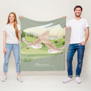 OWL GIFTS - Personalised Fleece Blanket
