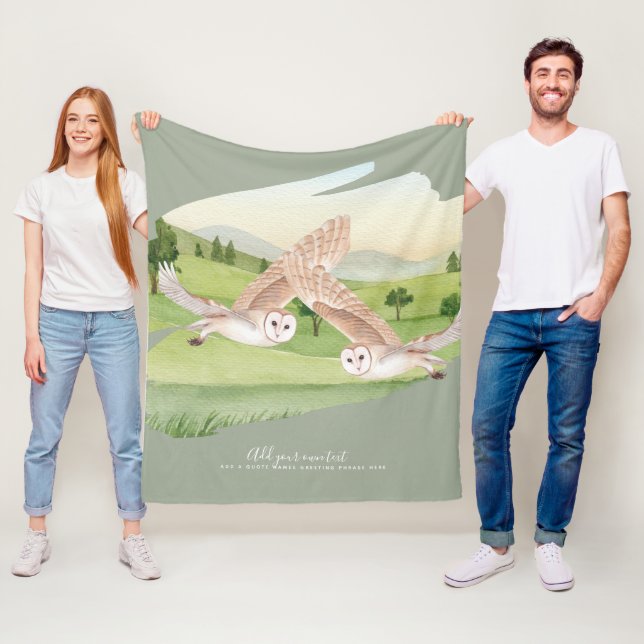 OWL GIFTS - Personalised Fleece Blanket (In Situ)