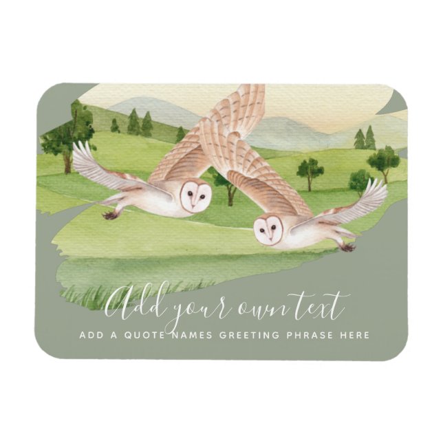 OWL GIFTS - Personalised Magnet (Horizontal)