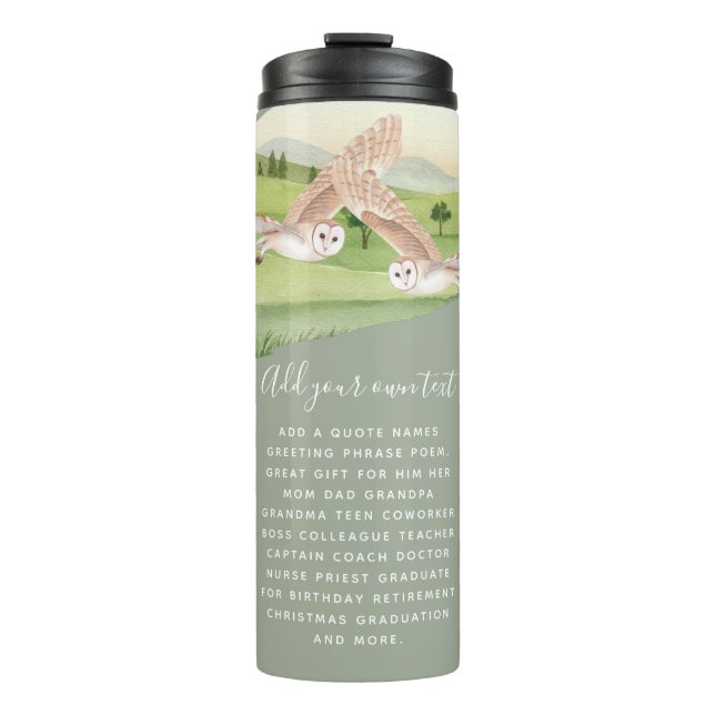 OWL GIFTS - Personalised Thermal Tumbler (Front)