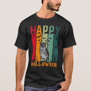 Owl   Girls Boys Retro Style Halloween Dinner Part T-Shirt