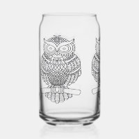 Owl - Glass Can