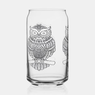 Owl - Glass Can