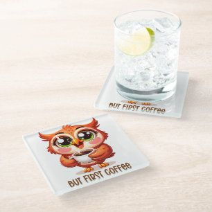 Owl Glass Coaster