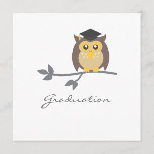 Owl Graduation Invitation Announcement