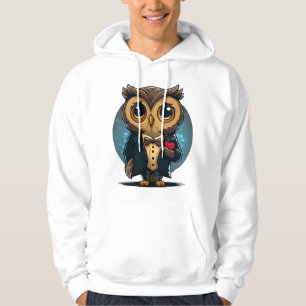 Owl Groom in Love: Perfect Valentine's Day Gift Hoodie