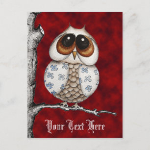 Owl Halloween Postcard