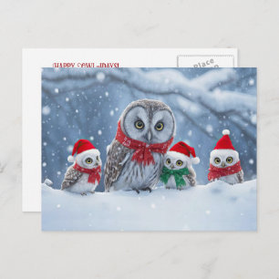 Owl Happy Holidays Cute and Fun Holiday Postcard