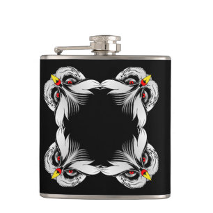 Owl head hip flask