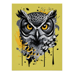 Owl Head - Owl Poster - Cute Owl Poster
