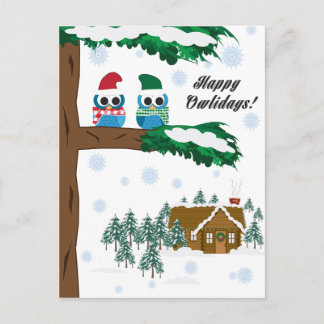 Owl Holiday Card