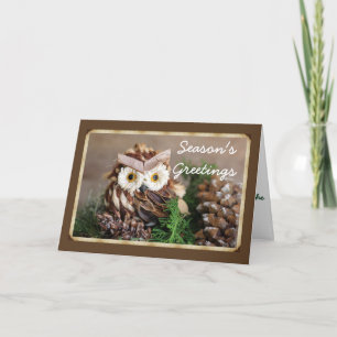 Owl Holiday greeting cards with envelope included