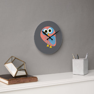 Owl hootie round clock