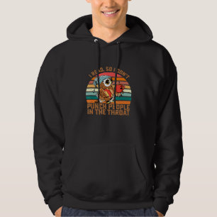 Owl I Read So I Dont Punch People In The Throat Es Hoodie