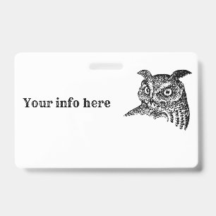 Owl ID Badge