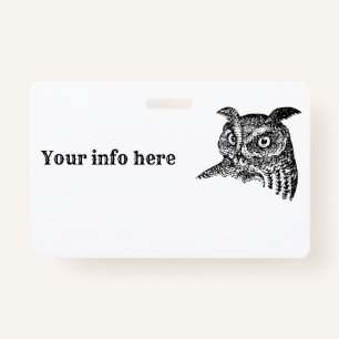 Owl ID Badge
