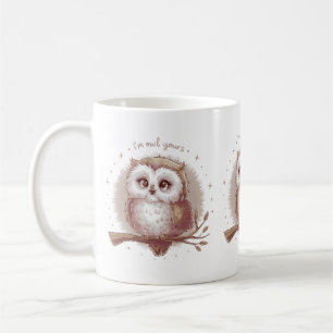 Owl Illustration Cute Whimsical Cottagecore Coffee Mug