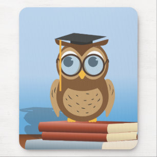 Owl illustration mouse mat