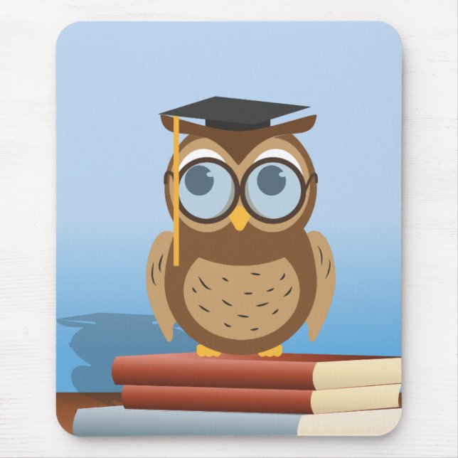 Owl illustration mouse mat (Front)