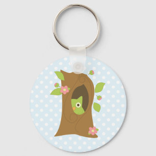 Owl in a Tree Key Ring
