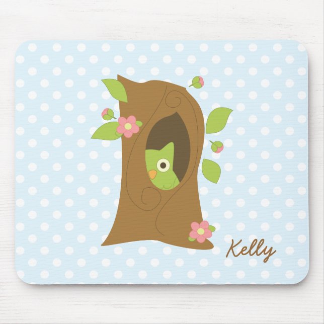 Owl in a Tree Mouse Mat (Front)