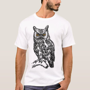 Owl in black pen ink T-Shirt