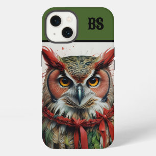 owl in christmas outfit iPhone 13 case