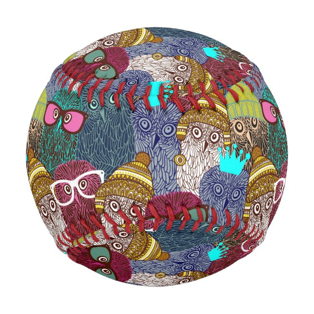 Owl in crown baseball (Front)