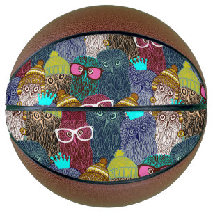 Owl in crown basketball