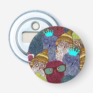 Owl in crown bottle opener