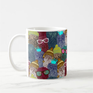 Owl in crown coffee mug