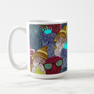Owl in crown coffee mug