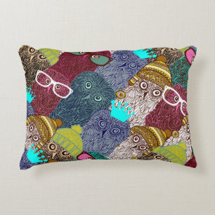 Owl in crown decorative cushion