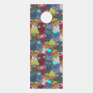 Owl in crown door hanger