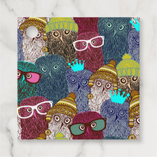 Owl in crown favour tags