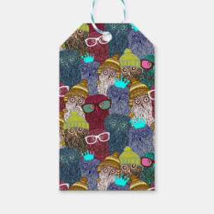 Owl in crown gift tags