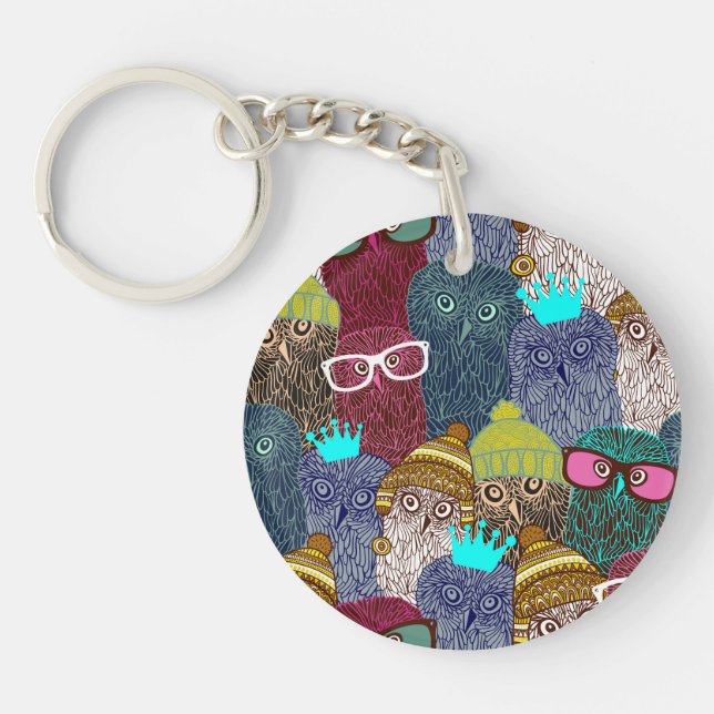 Owl in crown key ring (Front)