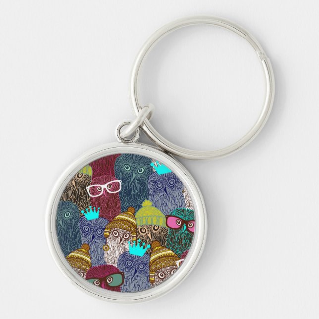 Owl in crown key ring (Front)