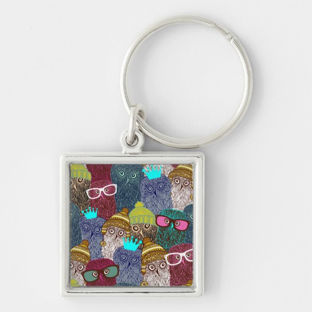 Owl in crown key ring (Front)